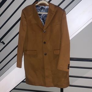 Ted Baker Endurance 3 button Wool Cashmere Overcoat Jacket Brown 42R